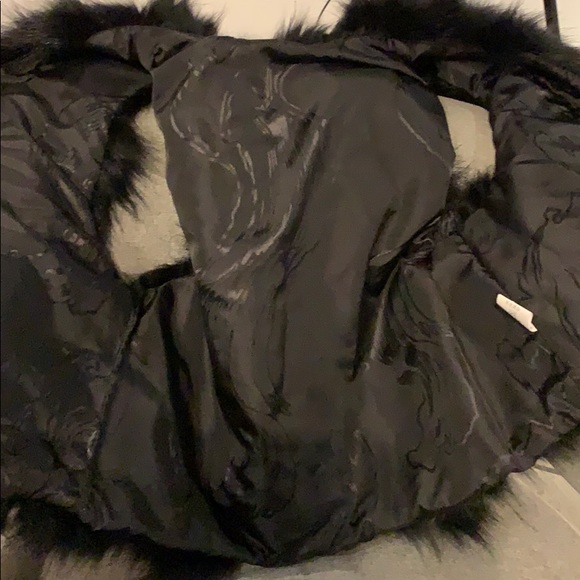 100% real black  raccoon belted fur vest - Picture 3 of 4